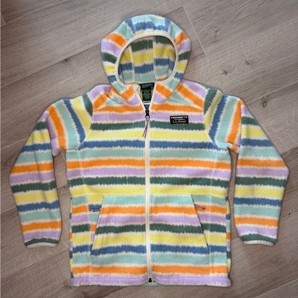 L.L. Bean Other - LL Bean Kids Multicolor Pastel Stripe Fleece M